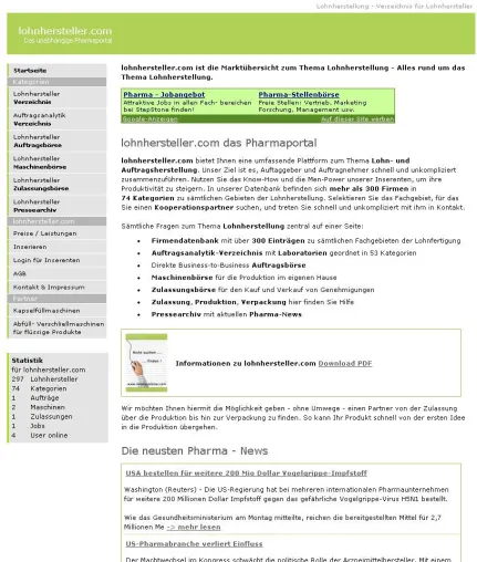Bild: Pharmaportal für Lohnhersteller und Laboratorien