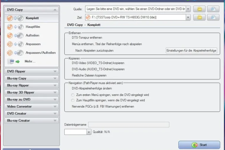 DVDFab 8.1.8.5 Qt unterstützt Mehrkanal Optionen Bild: DVDFab 8.1.8.5 Qt unterstützt Mehrkanal Optionen
