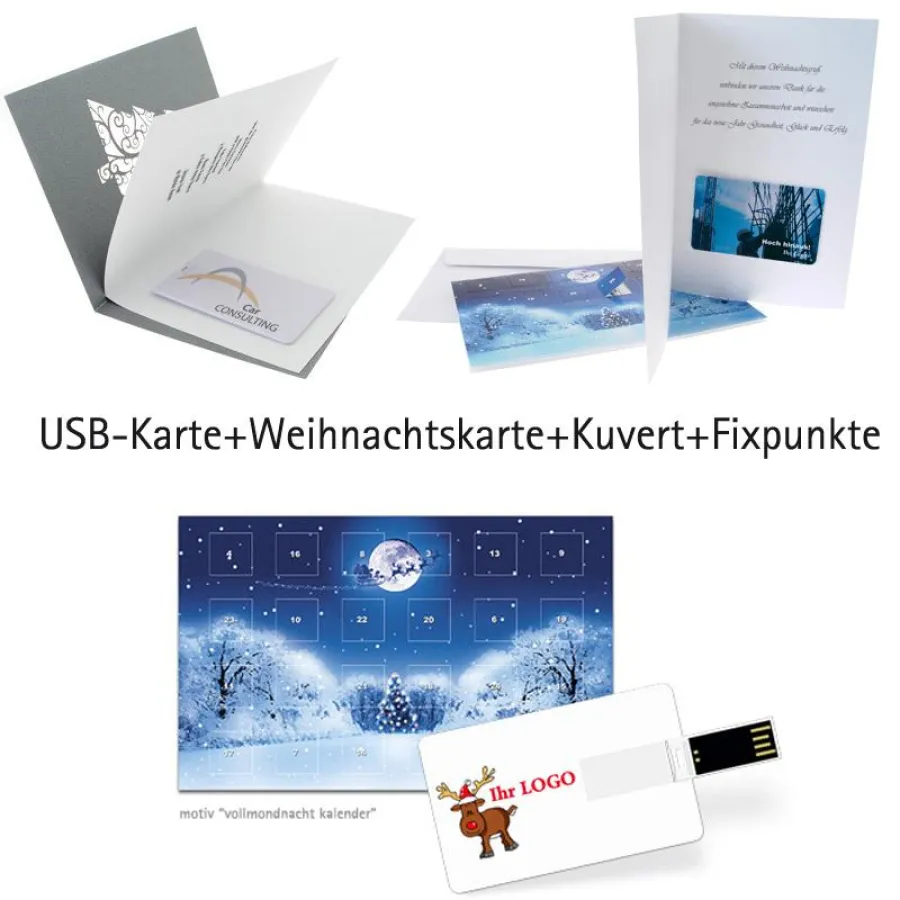 Die USB-Weihnachtskarte von Cocos-Promotions