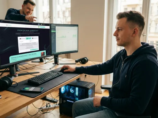 Bild: Strompreise auf Achterbahnfahrt – meinGAMING Strom bleibt auf Kurs für Gamer und Vielverbraucher