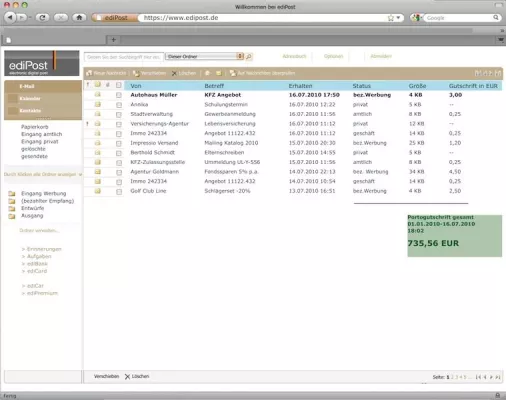 Bild: Jetzt registrieren und E-Porto kassieren statt bezahlen