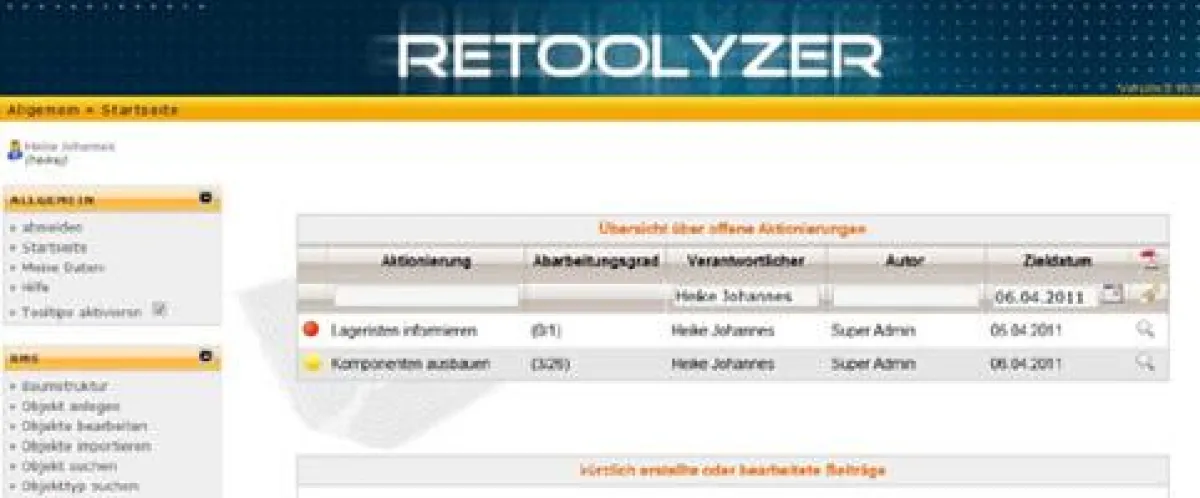 Das neue Lagerverwaltungstool von Retoolyzer ermöglicht es, Lagerflächen bei der Planung zu berücksichtigen.