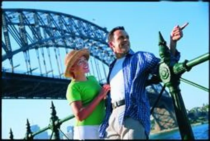 Bild: Auf der Sydney Harbour Bridge zum Frühstück