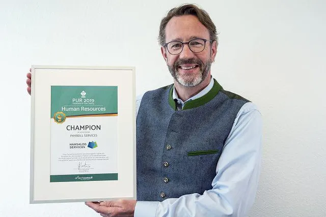 HANSALOG Services im Produktbereich „Payroll Services" mit Prädikat „CHAMPION" ausgezeichnet Bild: HANSALOG Services im Produktbereich „Payroll Services" mit Prädikat „CHAMPION" ausgezeichnet