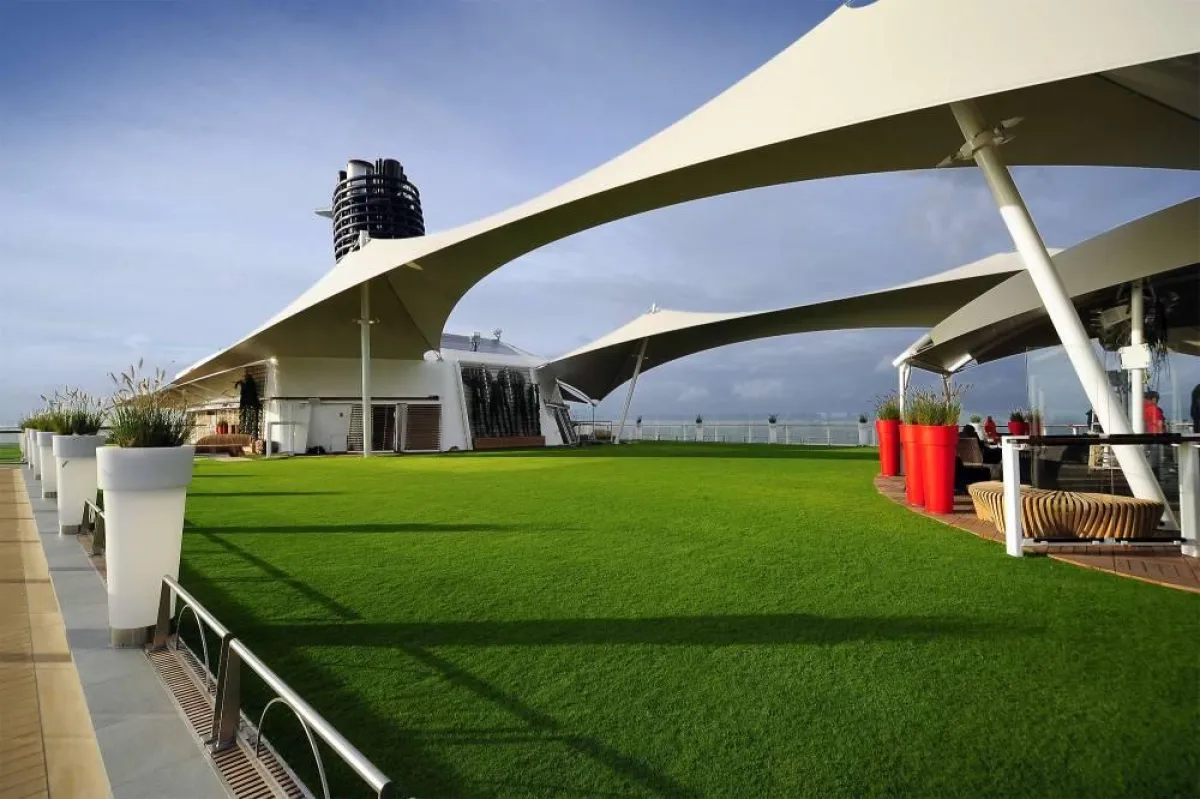 dachbegrünung auf einem schiff