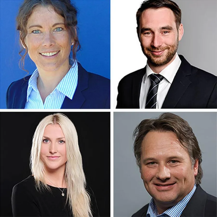 V. l. o.: Ramona Irlich, Christian Sindt, Anni Griese, Frank Mikoleit