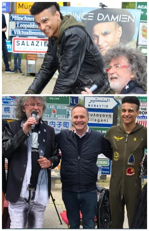 Bild: Michael Ruckle ermöglicht Prince Damien besondere Ehrung im Fernwehpark Signs of Fame