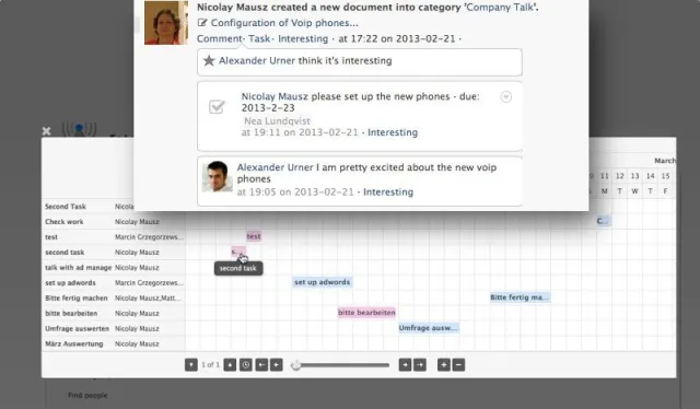 Bild: Aufgabenplaner über Ad-Hoc Tasks im Social Intranet
