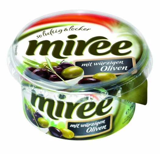 Mediterraner Frischkäse-Genuss: miree mit würzigen Oliven bringt Abwechslung ins Kühlregal Bild: Mediterraner Frischkäse-Genuss: miree mit würzigen Oliven bringt Abwechslung ins Kühlregal