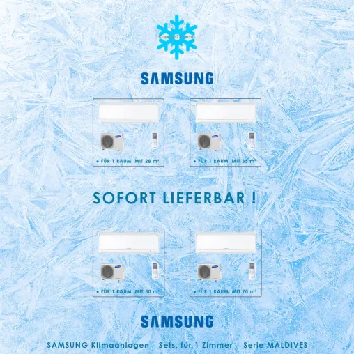 Bild: SAMSUNG KLIMAANLAGEN-SET MALDIVES FÜR 1 ZIMMER MIT 28 | 35 | 50 ODER 70 m² |