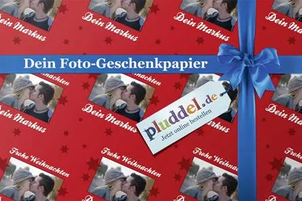 Bild: Mit pluddel.de zum eigenen Geschenkpapier
