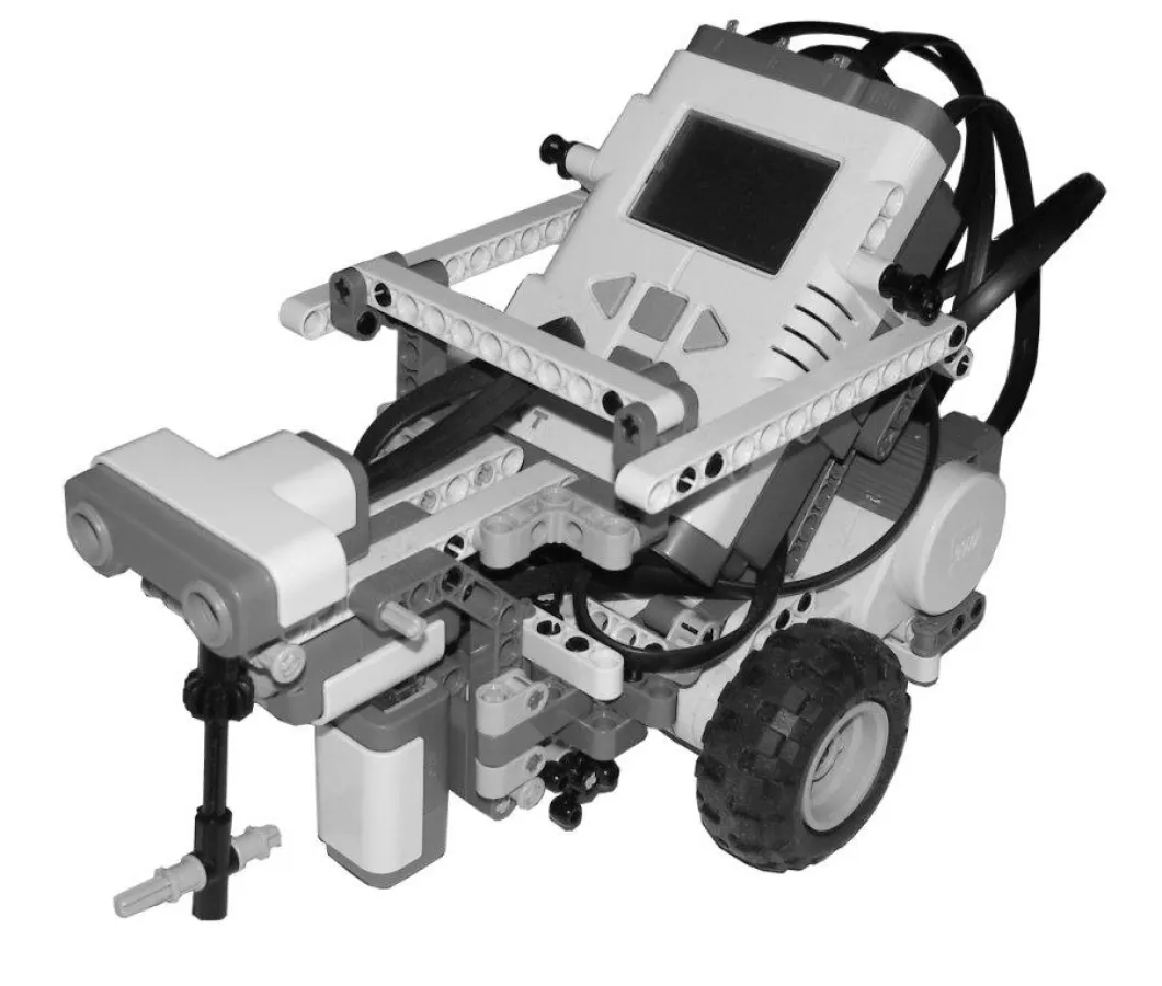 Trägersystem für synthetisches Bewusstsein: Mit Sensoren und Bedürfnissen ausgestatteter Tribot-Roboter.
