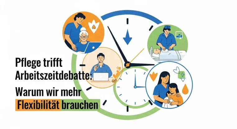 Pflege trifft Arbeitszeitdebatte: Warum wir mehr Flexibilität brauchen Bild: Pflege trifft Arbeitszeitdebatte: Warum wir mehr Flexibilität brauchen