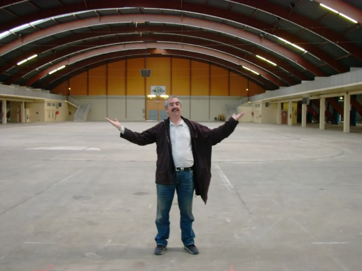 Veranstalter Alain Blanchard in der Messehalle