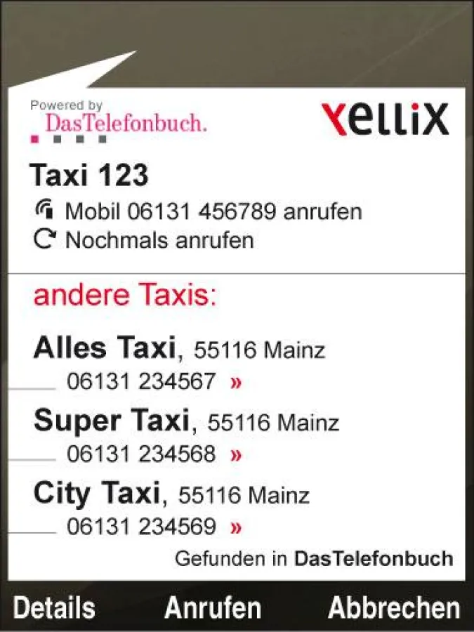 Yellix-App powered by DasTelefonbuch