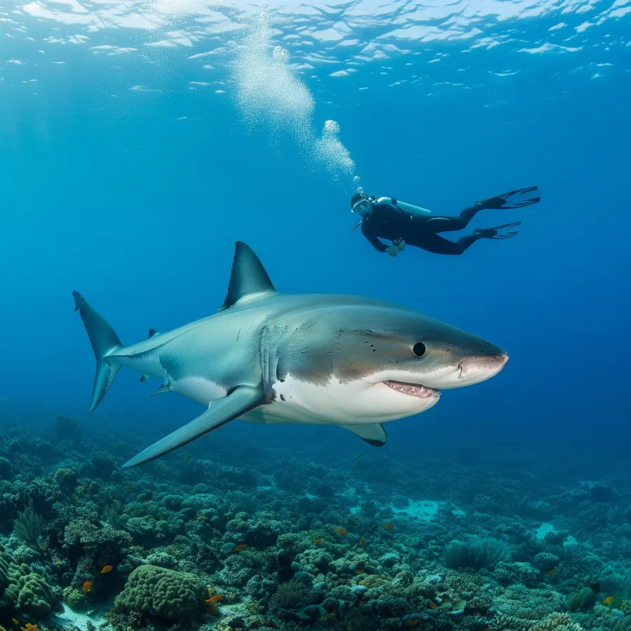 50 Jahre Filmklassiker der weiße Hai (© Bild KI (Idee Heinrich Kürzeder))