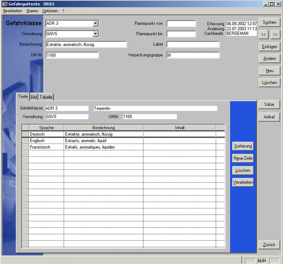 Gefahrgut wird mit SQL-Business automatisch, zweifelsfrei und vollständig gekennzeichnet. Damit reduziert sich das Haftungsrisiko für Chemie-Unternehmen erheblich.