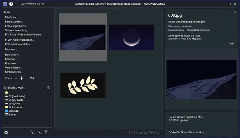 Bild: Fotowerkzeuge 6.1: Neue Version der Fotosoftware für Windows erschienen