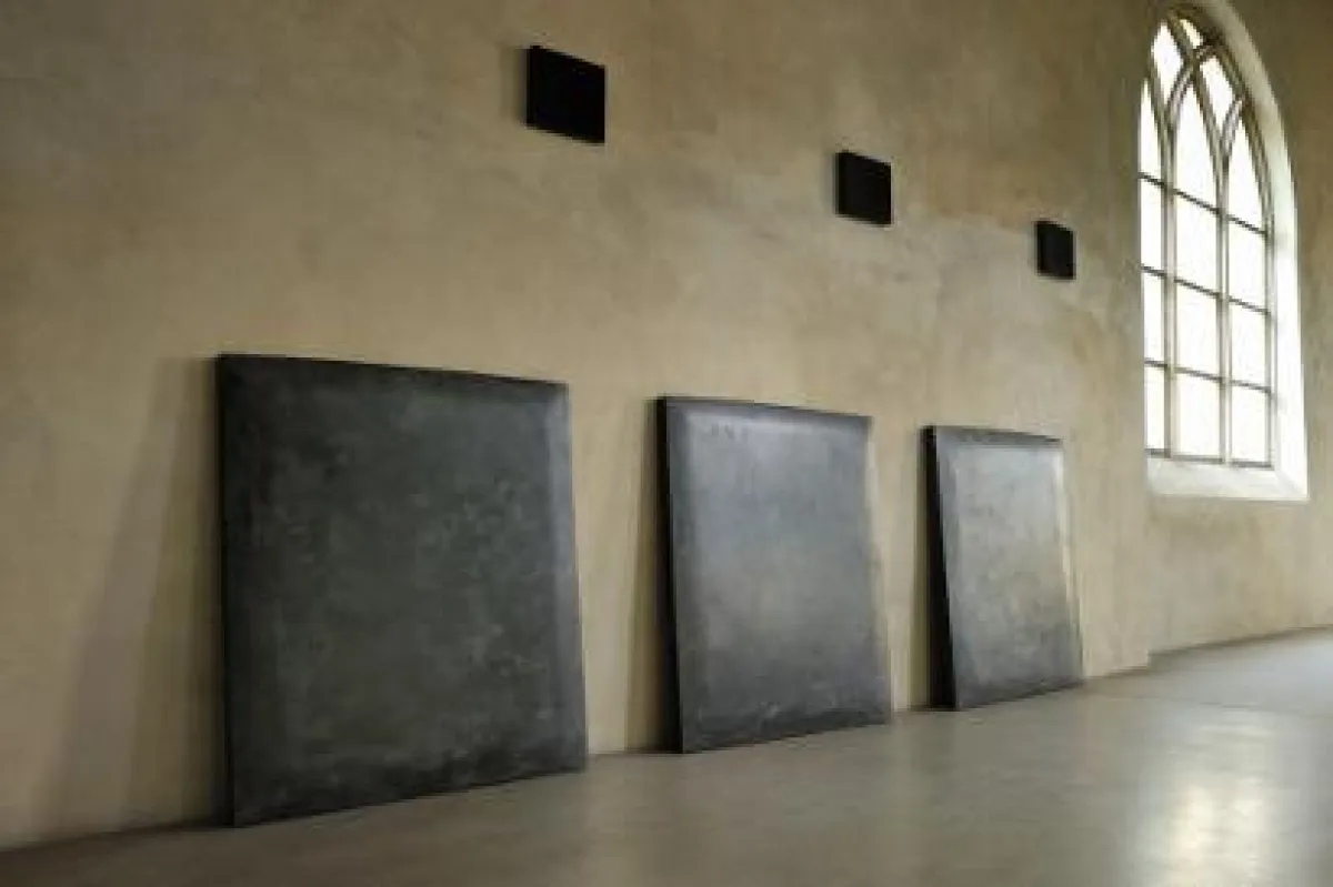 Mats Bergquist, Beth Lechem, 2008 (6-teilig), Enkaustik auf Holz, jeweils 120 x 90 cm und 30 x 30 cm