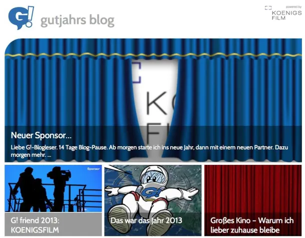 Bild: Koenigsfilm sponsert G! gutjahrs blog