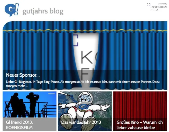 Bild: Koenigsfilm sponsert G! gutjahrs blog
