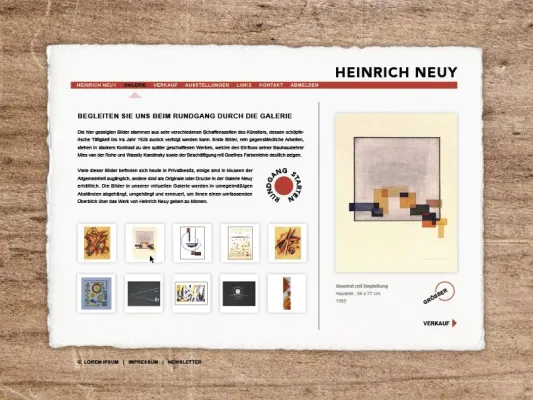 Bild: Neuer Onlineshop des Bauhaukünstlers Heinrich Neuy