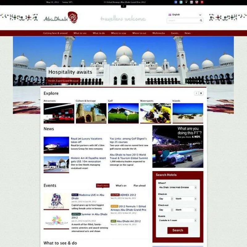 Offizielle Webseite der Abu Dhabi Tourism & Culture Authority