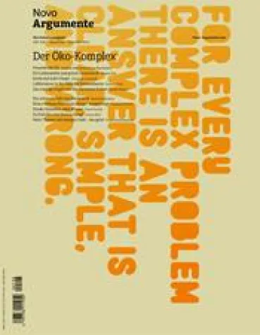 NovoArgumente 108/109: Der Öko-Komplex Bild: NovoArgumente 108/109: Der Öko-Komplex