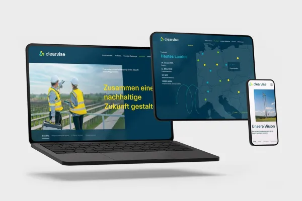 Bild: Arndtteunissen gewinnt Red Dot Design Award 2025 für Corporate Design und Webauftritt der Clearvise AG