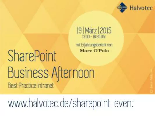 Bild: Veranstaltung: Best Practice SharePoint Intranet – kostenfreier Business Afternoon in Rosenheim