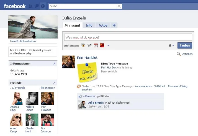 Bild: „Denk an mich“