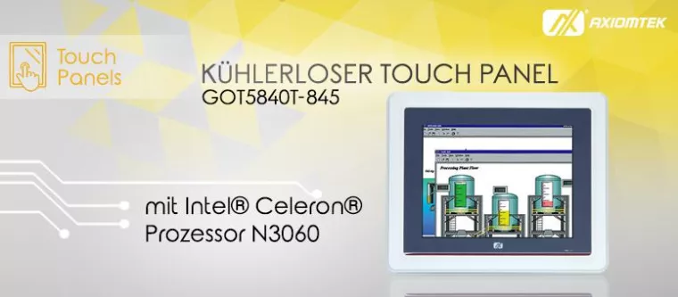 Ultra leichter, IP65-geschützter Touch Panel PC mit 8,4" TFT-LCD Display Bild: Ultra leichter, IP65-geschützter Touch Panel PC mit 8,4" TFT-LCD Display