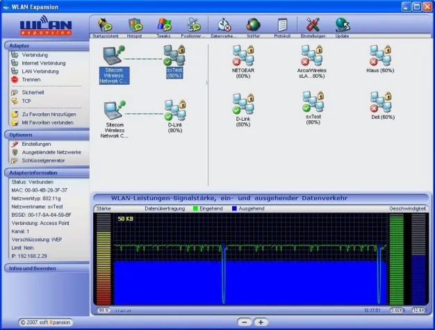 WLAN Expansion - Software für sicheres kabelloses Surfen und optimale Einrichtung drahtloser Netzwerke Bild: WLAN Expansion - Software für sicheres kabelloses Surfen und optimale Einrichtung drahtloser Netzwerke