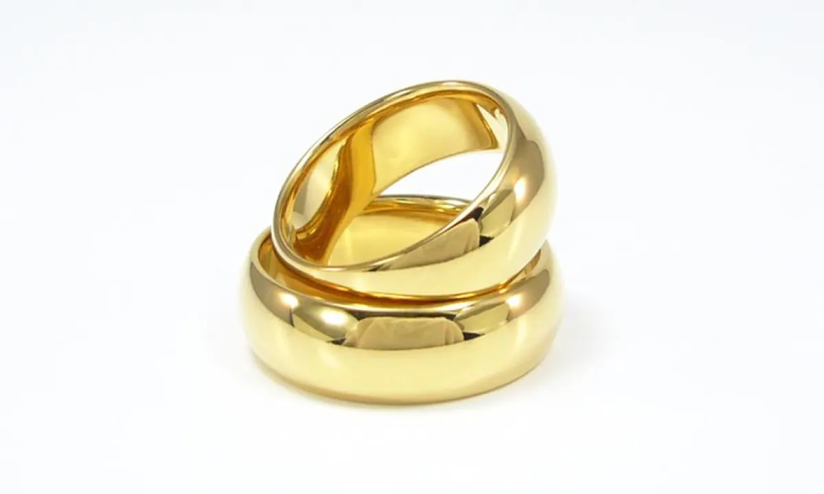 Aus der Trauringkollektion: Rund, 750 Gelbgold