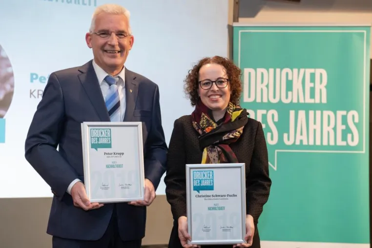 KRUPP DRUCK in Sinzig ist „Drucker des Jahres 2018 - Kategorie Nachhaltigkeit“ Bild: KRUPP DRUCK in Sinzig ist „Drucker des Jahres 2018 - Kategorie Nachhaltigkeit“