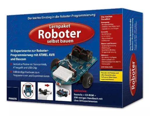 Bild: Mobile Roboter selbst bauen: Über 50 Experimente mit dem Lernpaket aus dem Franzis Verlag