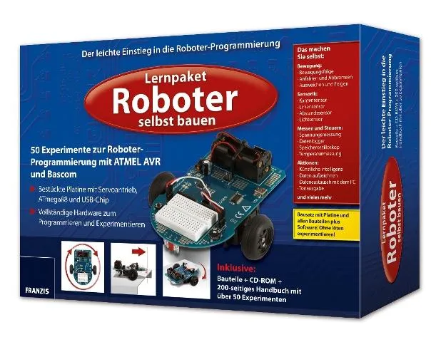 Bild: Mobile Roboter selbst bauen: Über 50 Experimente mit dem Lernpaket aus dem Franzis Verlag