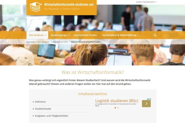 Neuer Studienführer zum Wirtschaftsinformatik Studium Bild: Neuer Studienführer zum Wirtschaftsinformatik Studium