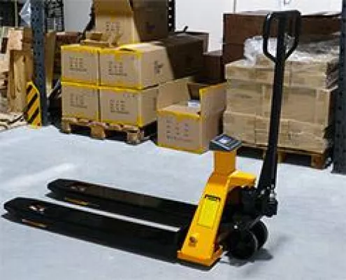 Bild: Ein Hubwagen PCE-PTS 1,der auch als Palettenwaage geeignet ist