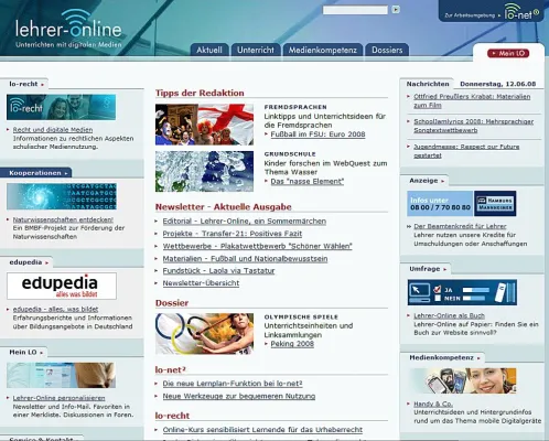 Bild: Lehrer-Online ist der Partner für die Kommunikation in Schule und Bildung