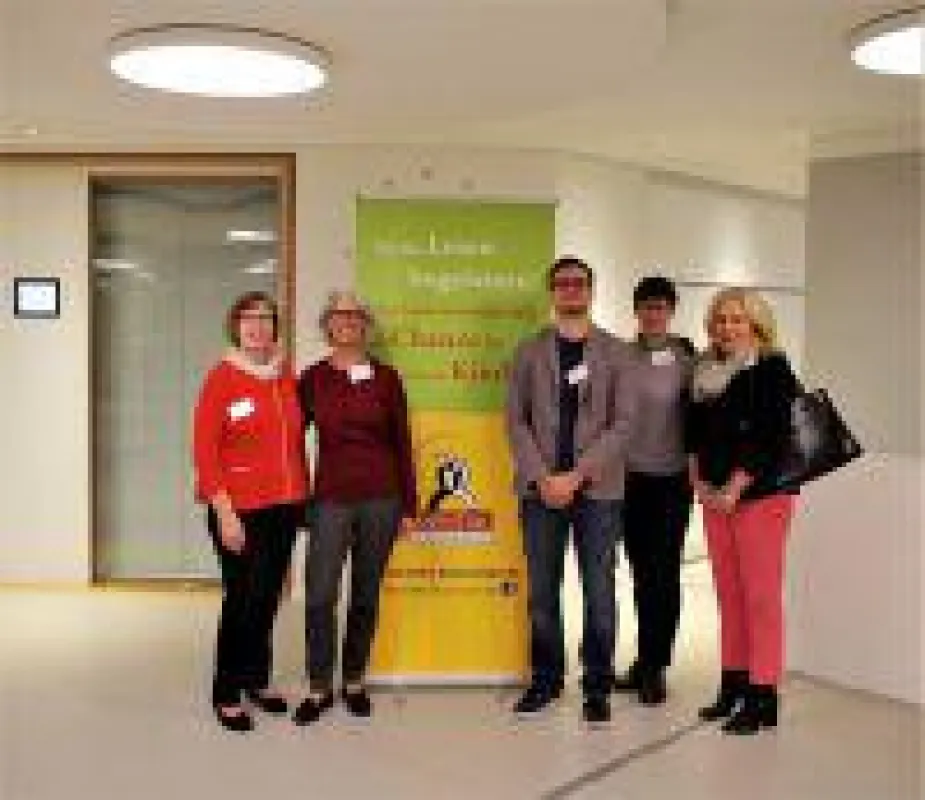 Experten des Fachtags, Huguette Morin-Hauser, MENTOR Bundesverband 2. von links, Frank Münschke, boys&books, 3. von links