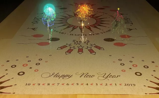Bild: Silvester ohne Böller aber mit Feuerwerk erleben, dank AR Böden von paprfloor und print-your-own-floor.com