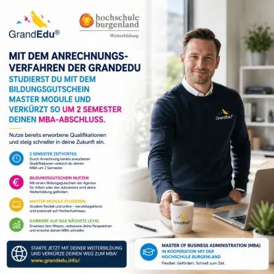 Bild: Mit Anrechnungsverfahren und Bildungsgutschein schneller zum MBA: GrandEdu zeigt neuen Weg für Arbeitssuchende