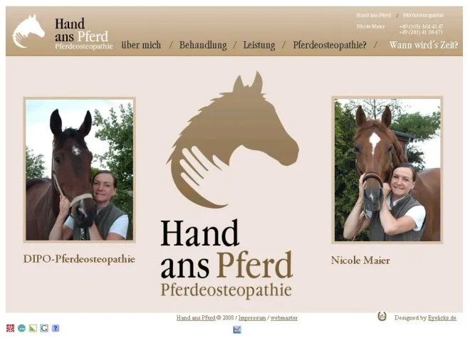 Bild: „Hand ans Pferd“ DIPO-Pferdeosteopathie und Pferdephysiotherapie erweitert das Angebot um Stresspunktmassage