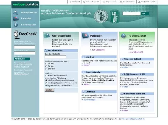Bild: Neuer Internetauftritt der Urologen