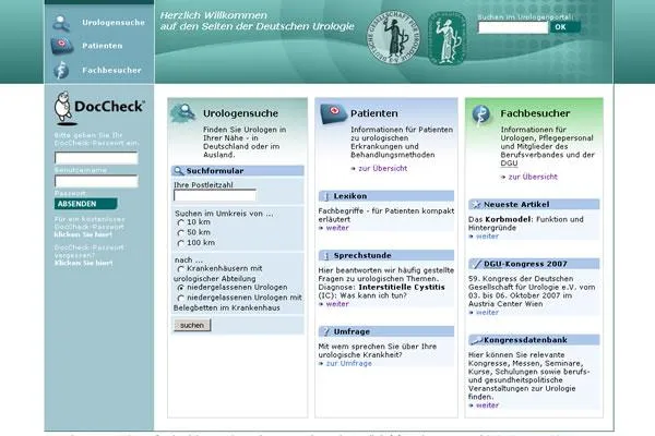 Bild: Neuer Internetauftritt der Urologen