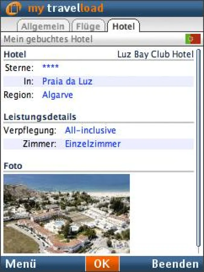 Reiseplan von OLIMAR direkt auf dem Handy