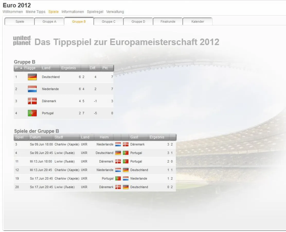 Gratis: EM-Tippspiel für das Intranet