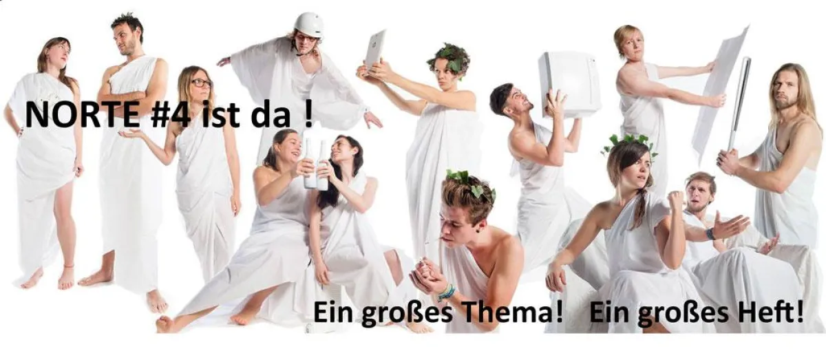 Die NORTE-Redaktion in griechischem Gewand