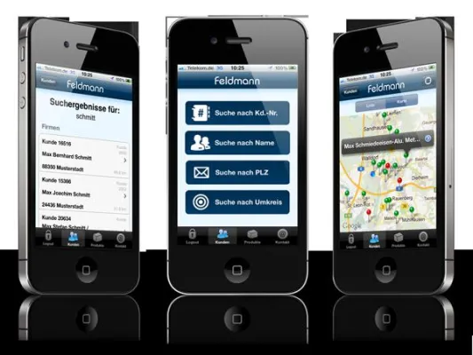 Bild: Sales Force Automation – die App für iPhone zur Unterstützung des Vertriebsaußendienstes in Unternehmen